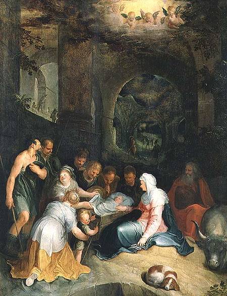 The Adoration of the Shepherds a Karel Van Mander