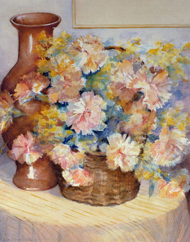 Flowers in a Basket  a Karen  Armitage