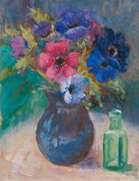 Anemones (oil on canvas)  a Karen  Armitage