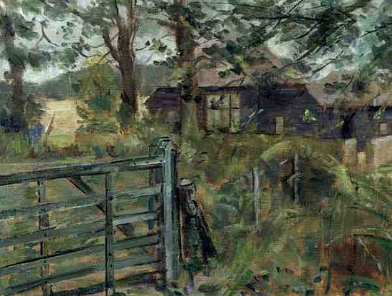 Barn in Sussex (oil on canvas)  a Karen  Armitage