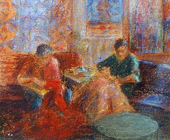 Carpet Factory in Morocco, 2000 (pastel on paper)  a Karen  Armitage