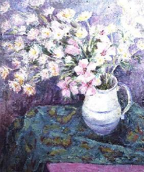 Pink Flowers in a Jug 