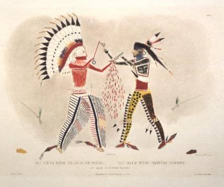 Facsimile of an Indian Painting, plate 22 from volume 2 of `Travels in the Interior of North America a Karl Bodmer