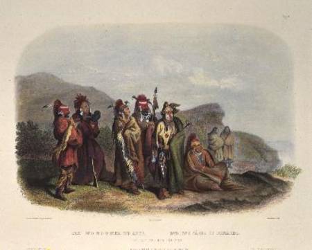 Saukie and Fox Indians, plate 20 from volume 1 of 'Travels in the Interior of North America, 1832-34 a Karl Bodmer