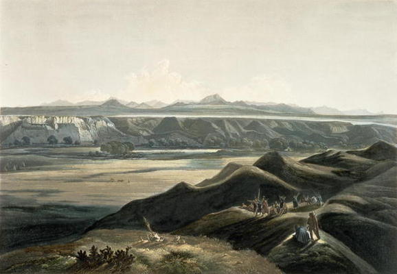 View of the Rocky Mountains, plate 44 from Volume 2 of 'Travels in the Interior of North America', e a Karl Bodmer