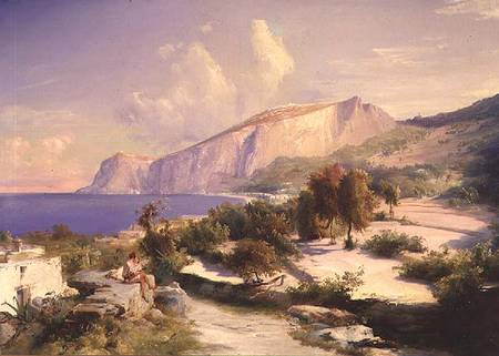 The Marina Grande, Capri a Karl Eduard Ferdinand Blechen