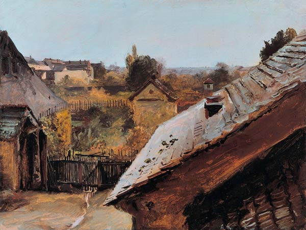 View of Roofs and Gardens a Karl Eduard Ferdinand Blechen