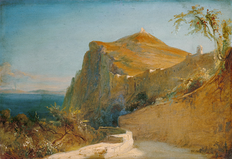 Rock of Tiberius, Capri a Karl Eduard Ferdinand Blechen
