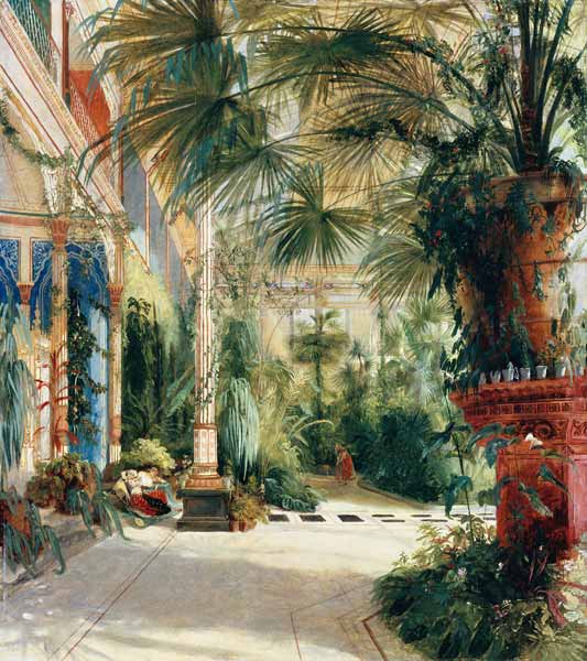 The Interior of the Palm House a Karl Eduard Ferdinand Blechen
