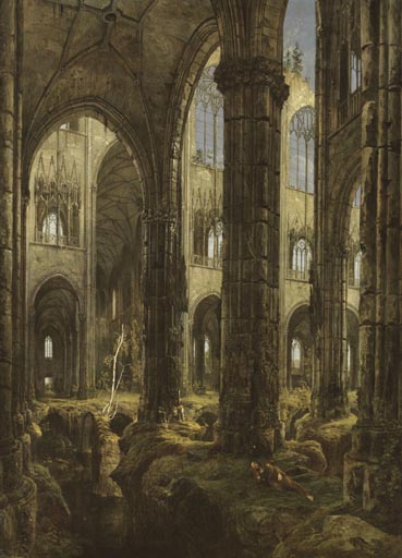 Gotische Kirchenruine a Karl Eduard Ferdinand Blechen