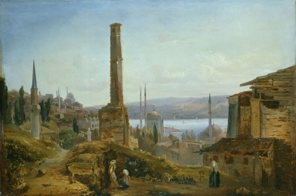 Blechen, Harbour in Constantinople a Karl Eduard Ferdinand Blechen