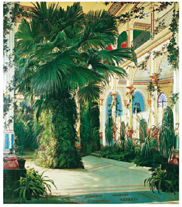 Interior of a Palm House - (BLK-02) a Karl Eduard Ferdinand Blechen