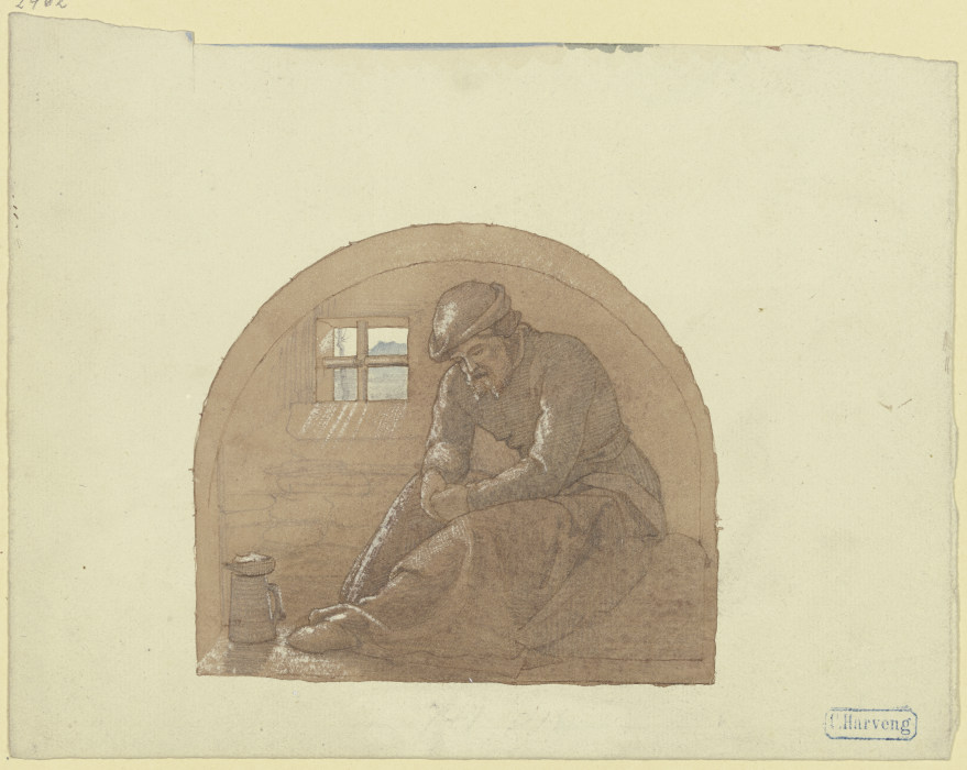 Old man in prison a Karl Friedrich Harveng