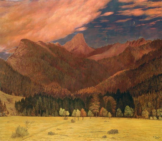 The Easter valley with the pine mountain horn a Karl Haider