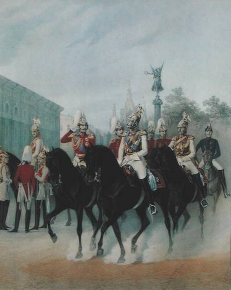 Emperor Nicholas I (1796-1855) and Grand Duke Alexander (1845-94) in St. Petersburg a Karl Karlowitsch Piratsky