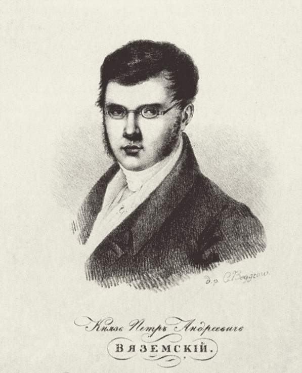 Portrait of the Poet Prince Pyotr A. Vyazemsky (1792-1878) a Karl Petrowitsch Beggrow