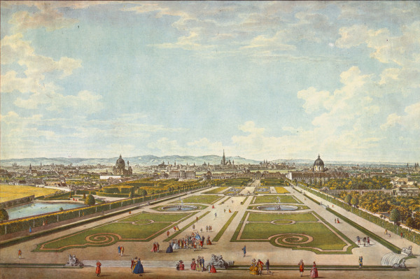 Vienna , View from Upper Belvedere a Karl Schütz