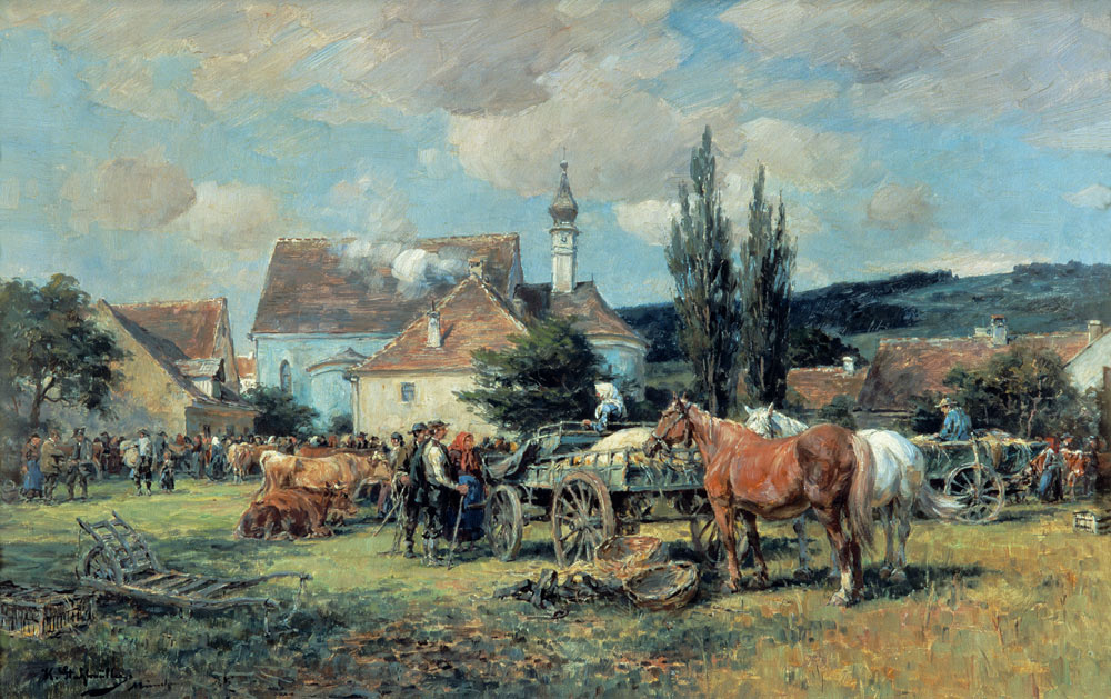 Livestock market in the Dachauer country. a Karl Stuhlmüller
