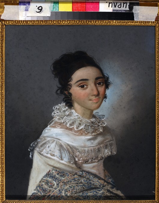 Portrait of Yekaterina Emmanuilovna Abamelik-Lazareva (1806-1880), née Manuk-Bey a Karl Wilhelm Bardou