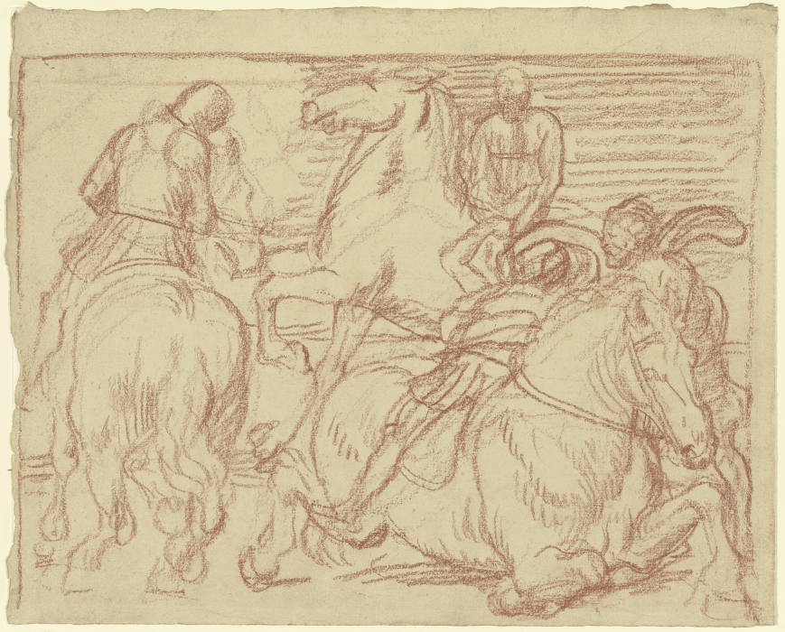 Horses bustling a Karl Friedrich (Fritz) Boehle