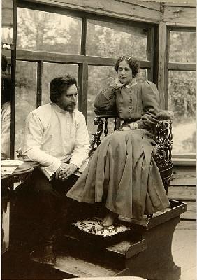 The author Leonid Andreyev with his wife Alexandra Michailovna