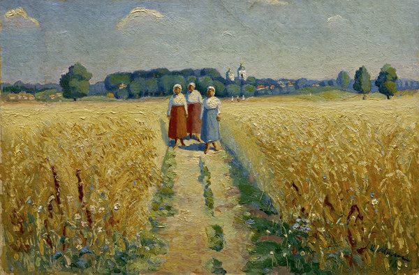 K.Malevich, Three women on a path a Kasimir Sewerinowitsch Malewitsch