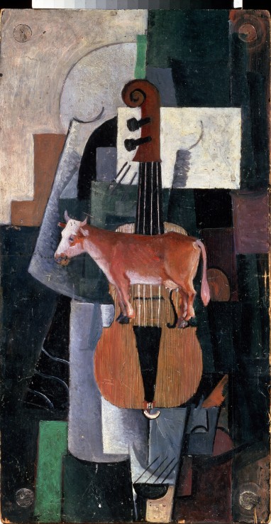 Cow and Violin a Kasimir Sewerinowitsch Malewitsch