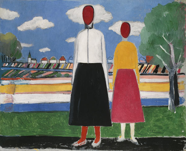 K.Malevich, Two figures in a landscape a Kasimir Sewerinowitsch Malewitsch