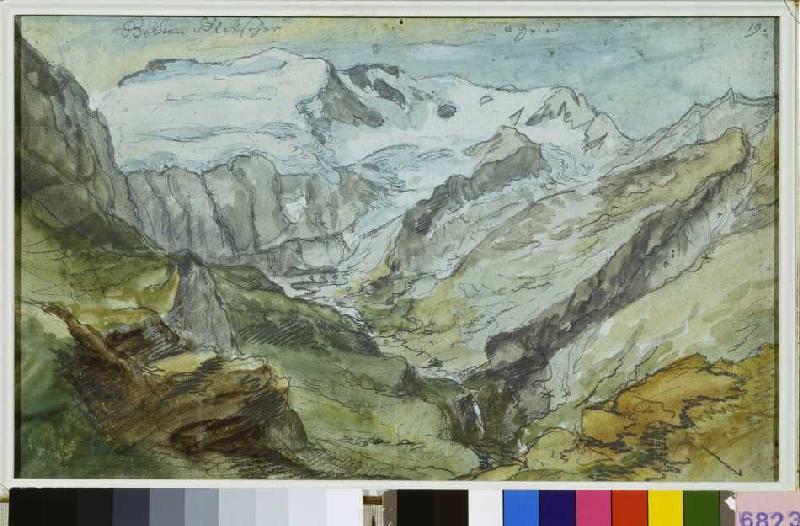 The Lauenental with Geltenhorn and the Glacier Gelten a Kaspar Wolf