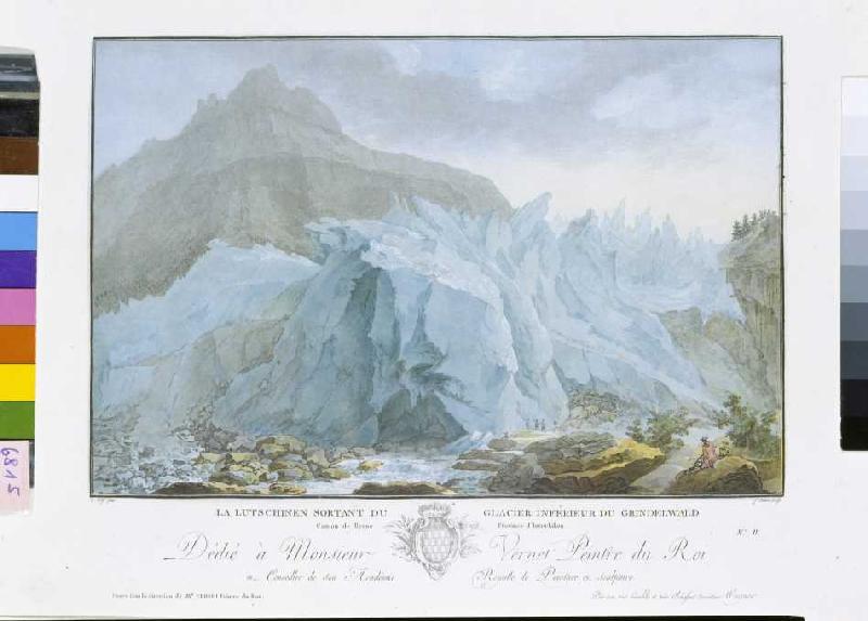 On the edge of the inner Grindelwalder Glacier a Kaspar Wolf