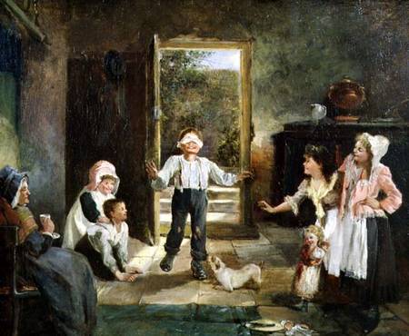 Children Playing Blind Man's Buff a Kate Gray
