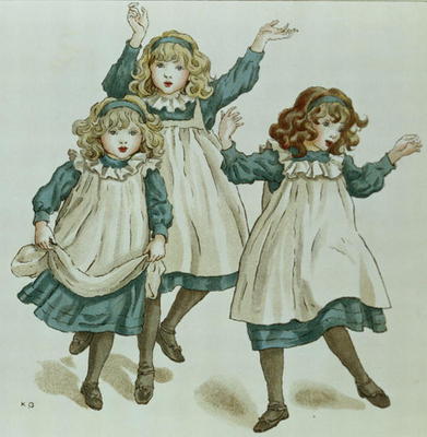 The Strains of Polly Flinders, from 'April Baby's Book of Tunes' 1900 a Kate Greenaway