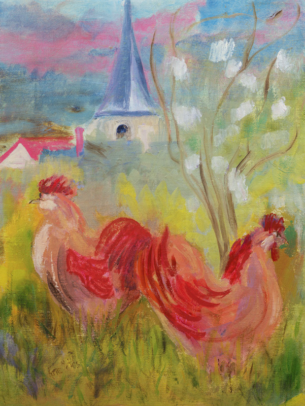 Spring Comes to Burgundy (oil on canvas)  a Kate  Yates