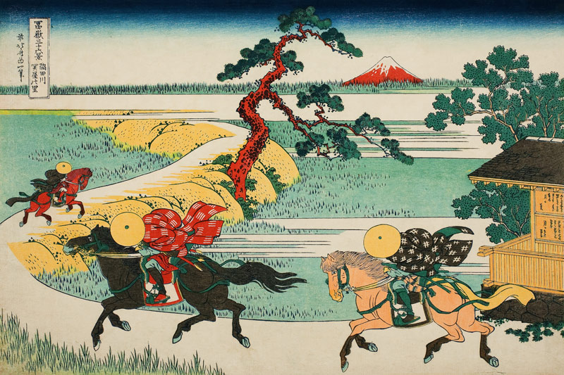 Sekiya Village at Sumida river (from a Series "36 Views of Mount Fuji") a Katsushika Hokusai