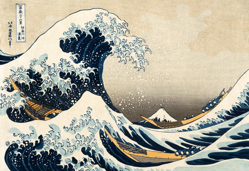 Sotto l'onda nel mare di Kanagawa - dalla serie di immagini 36 Vedute del Monte Fuji a Katsushika Hokusai