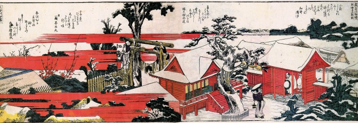 At the shore of the Sumida river a Katsushika Hokusai
