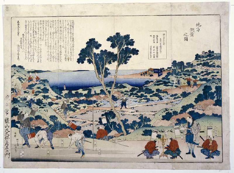 Die Landvermessung a Katsushika Hokusai