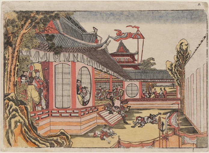 Fan Kuai and the Banquet at Hongmen (Hankai Komon no kai no zu) a Katsushika Hokusai