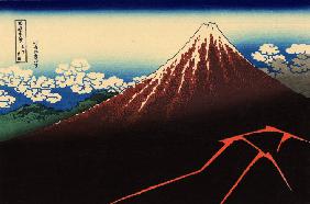 Rainstorm Beneath the Summit (from a Series "36 Views of Mount Fuji")