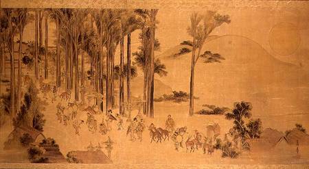 Pilgrims at the Kasuga Shrine a Katsushika Hokusai
