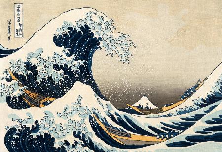 Sotto l'onda nel mare di Kanagawa - dalla serie di immagini 36 Vedute del Monte Fuji - Katsushika Hokusai