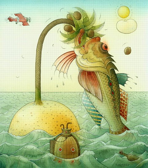 Fish, 2006 (w/c on paper)  a  Kestutis  Kasparavicius