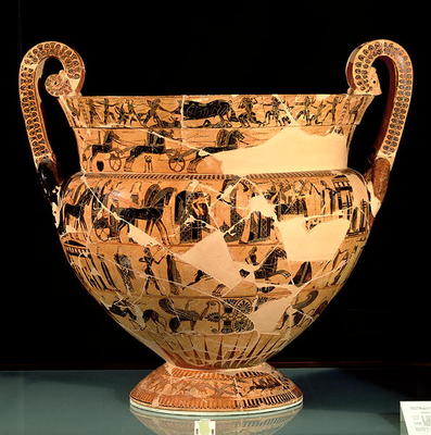 Side B of the Francois Vase, made by Ergotimos (fl.575-560 BC) c.570 BC (pottery) a Kleitias