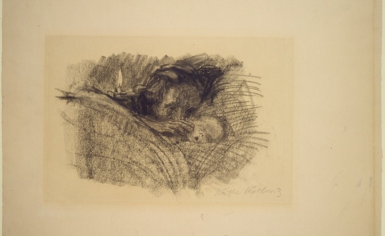 Mutter am Bett des toten Kindes a Käthe Kollwitz