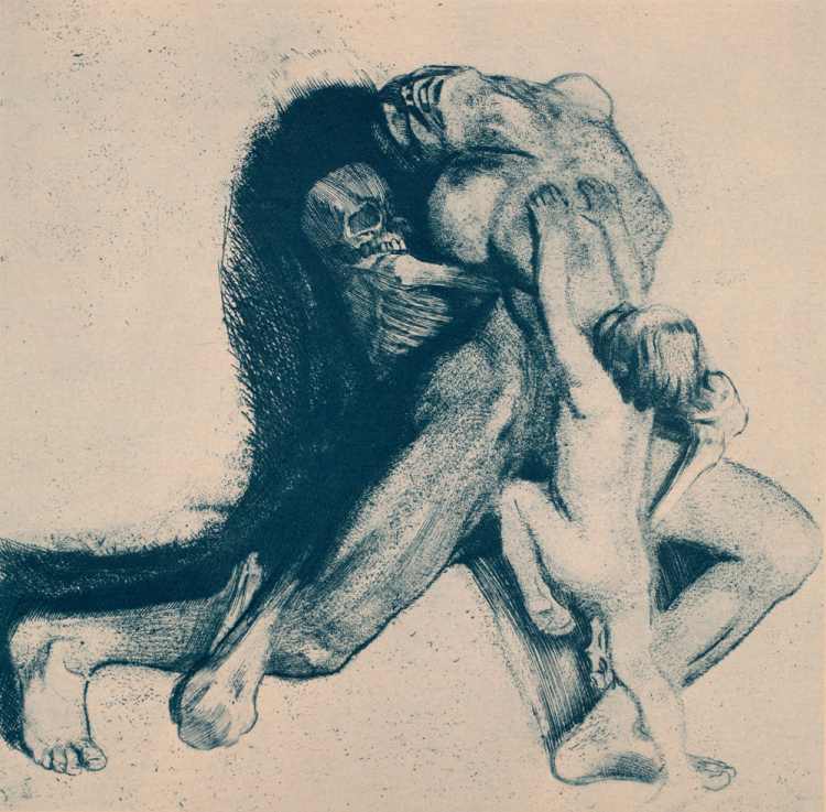 Death and Woman a Käthe Kollwitz