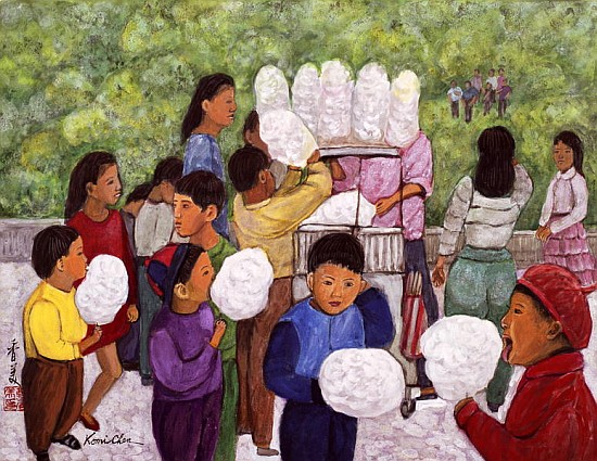 Cotton Candy, 1992 (gouache on silk)  a Komi  Chen