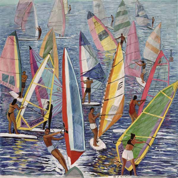 Smooth Sailing, 1992 (gouache on silk)  a Komi  Chen