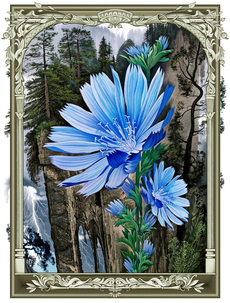Blauen Blumen a Konstantin Avdeev