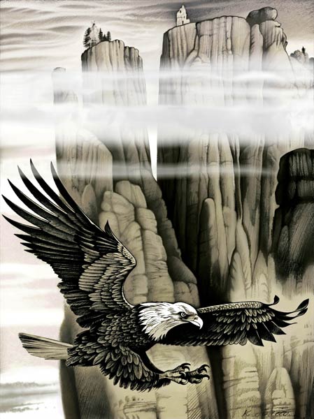 Der Adler und die Felsen a Konstantin Avdeev