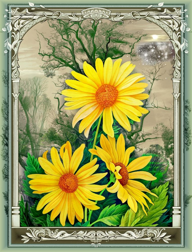 Die gelbe Blumen (Variante) a Konstantin Avdeev